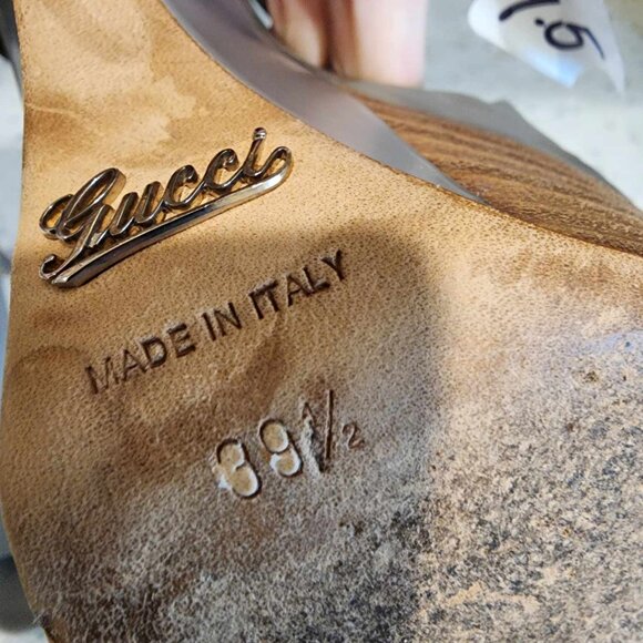 Gucci Escarpins Wedge High Heels 39.5 - Picture 11 of 12